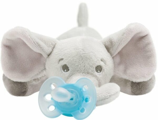 Mit dem Philips Avent ultraweichen Kuscheltier Elefant SCF348 lässt sich der Schnuller ganz leicht wiederfinden