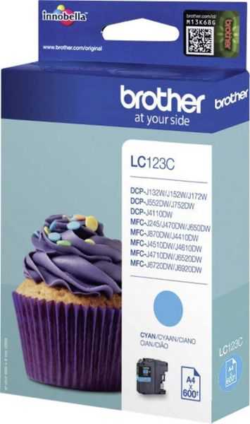 Brother Tinte LC-123C Original Cyan LC123C