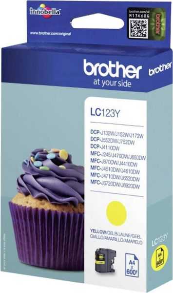 Brother Tinte LC-123Y Original Gelb LC123Y