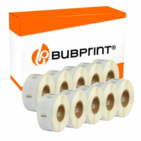 Bubprint Bubprint 10x Etikettenrolle kompatibel für Dymo 11353 S0722530 25x13mm SET