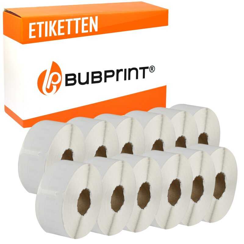 Bubprint Bubprint 10x Etikettenrollen kompatibel für Dymo 11355 S0722550 51x19mm SET