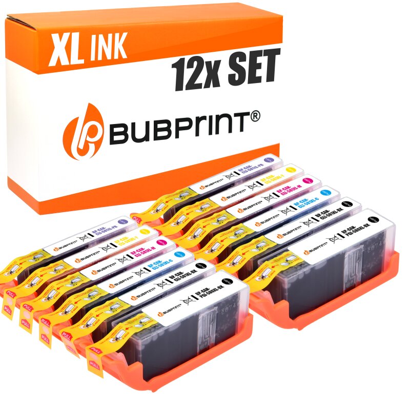 Bubprint Bubprint 12 Druckerpatronen kompatibel für Canon PGI-580 – CLI-581 XL