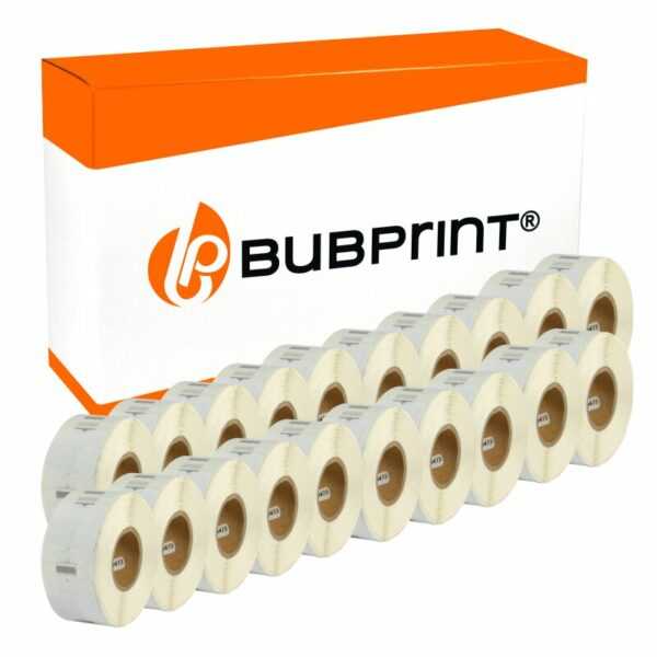 Bubprint Bubprint 20x Etikettenrolle kompatibel für Dymo 11353 S0722530 25x13mm SET