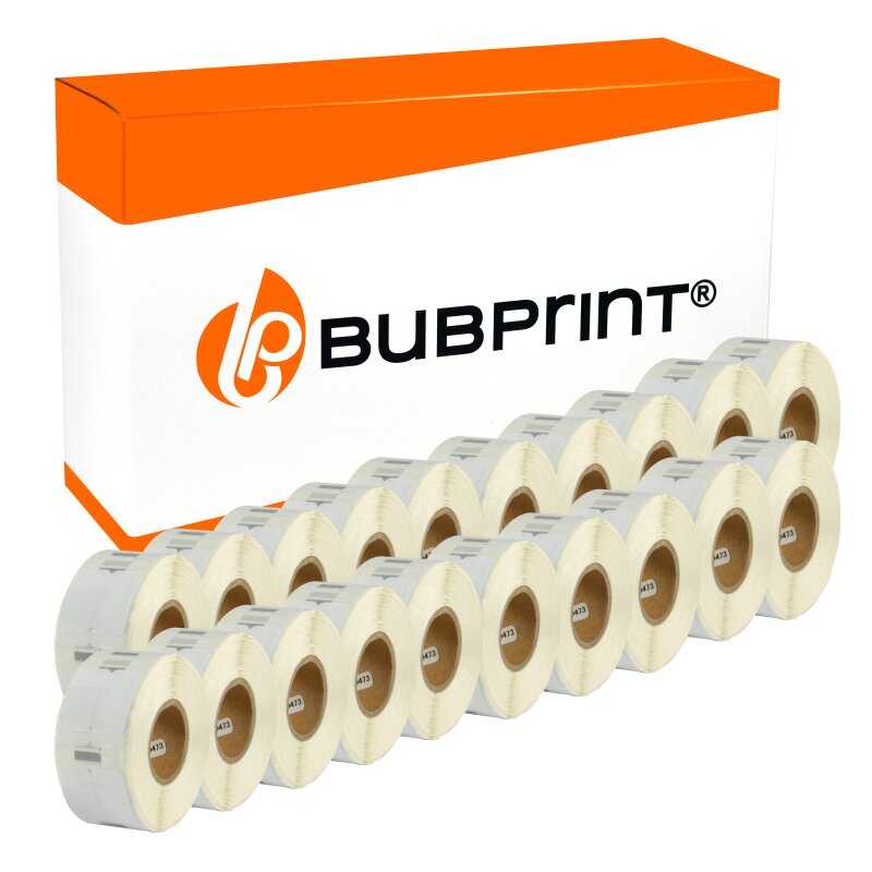 Bubprint Bubprint 20x Etikettenrolle kompatibel für Dymo 11353 S0722530 25x13mm SET