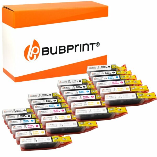 Bubprint Bubprint 24 Druckerpatronen kompatibel für Canon PGI-550 CLI-551 XL mit Chip für Canon Pixma IP 7250 MG 6350 5650 MX 725 925