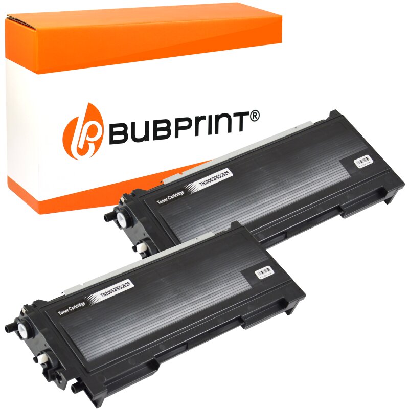 Bubprint Bubprint 2x Toner kompatibel für Brother TN-2005 black HL 2035 HL 2037