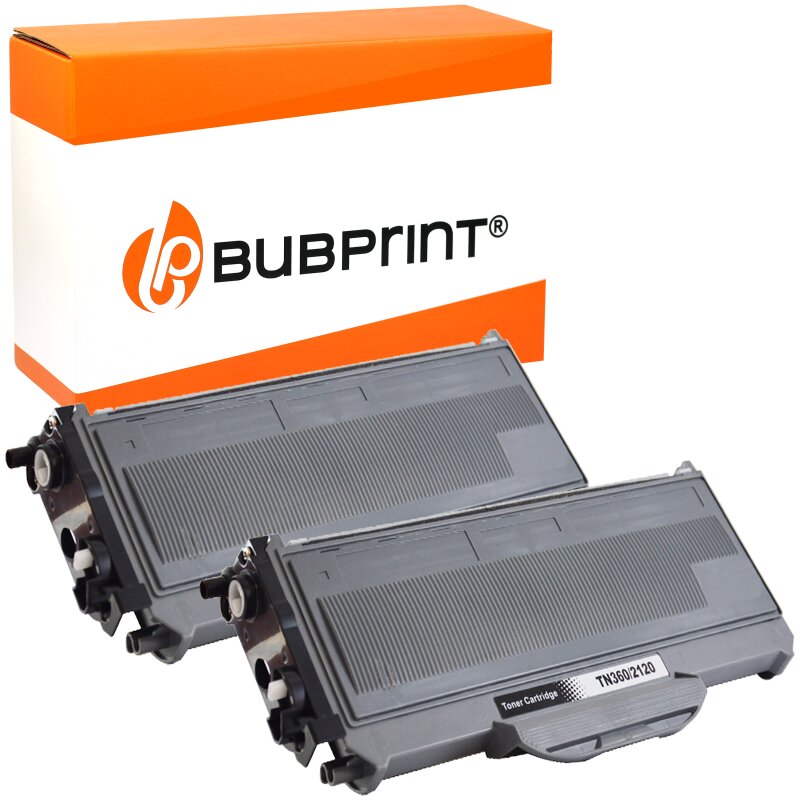 Bubprint Bubprint 2x Toner kompatibel für Brother TN-2120 (2.600 S.) black DCP-7030 HL-2170