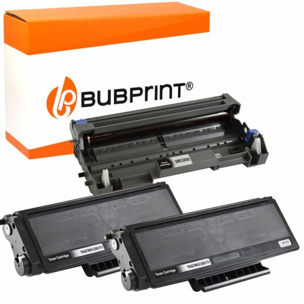 Bubprint Bubprint 2x Toner kompatibel für Brother TN-3280 XXL black & Drum DR-3200