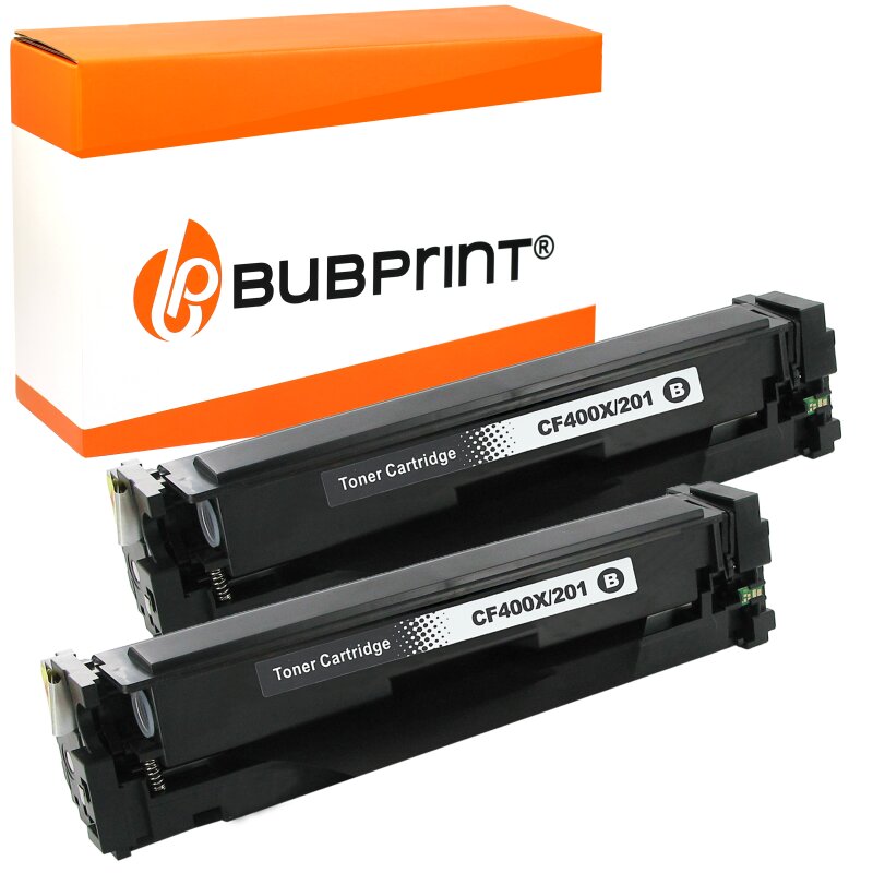 Bubprint Bubprint 2x Toner kompatibel für HP CF400X LaserJet Pro M252dw M252N M274DN M274N M277N M277DW