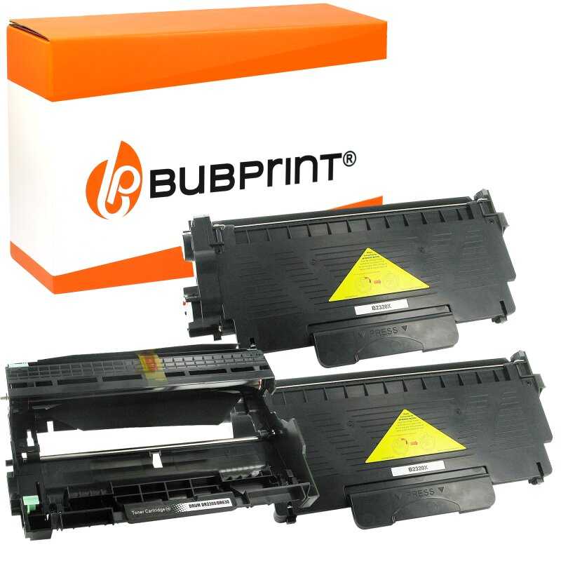 Bubprint Bubprint 2x Toner und Bildtrommel kompatibel für Brother TN-2320 XXL & DR-2300