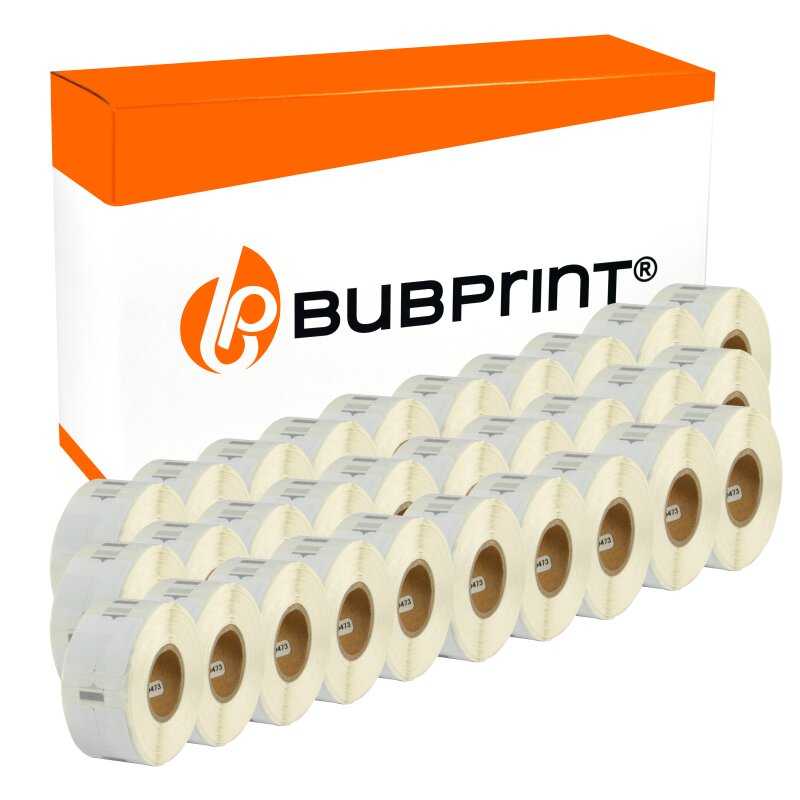 Bubprint Bubprint 30x Etikettenrolle kompatibel für Dymo 11353 S0722530 25x13mm SET