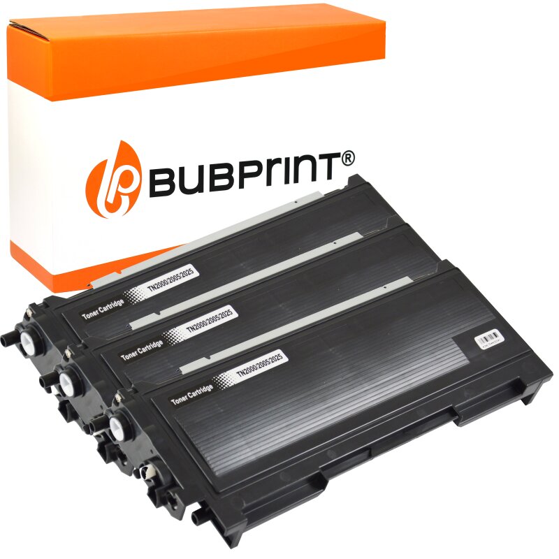 Bubprint Bubprint 3x Toner kompatibel für Brother TN-2000 black DCP-7010 Fax 2920 ML