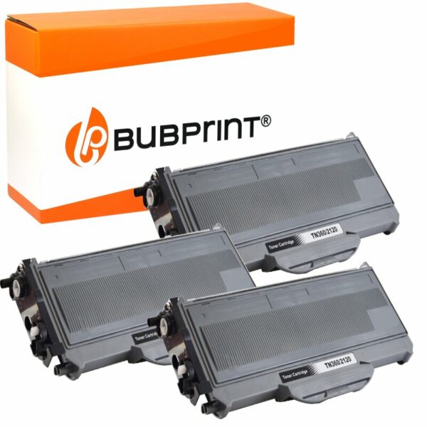 Bubprint Bubprint 3x Toner kompatibel für Brother TN-2120 (2.600 S.) black DCP-7030 HL-2170