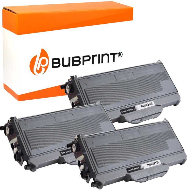 Bubprint Bubprint 3x Toner kompatibel für Brother TN-2120 UHC (5.200S) black DCP-7030