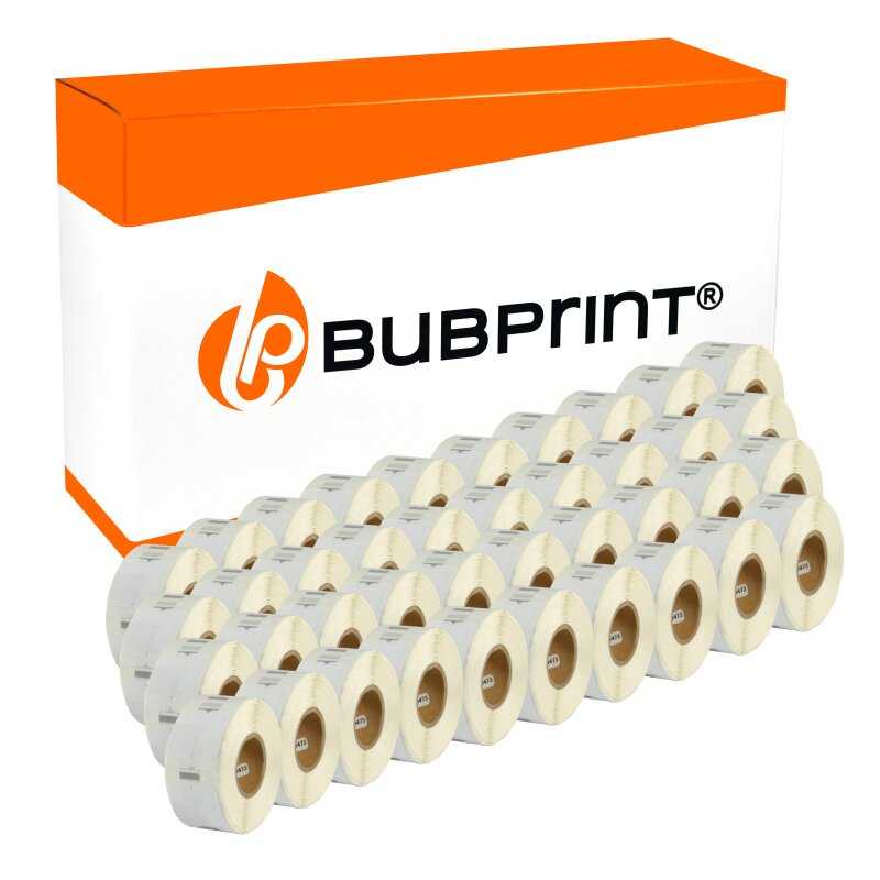 Bubprint Bubprint 40x Etikettenrolle kompatibel für Dymo 11353 S0722530 25x13mm SET