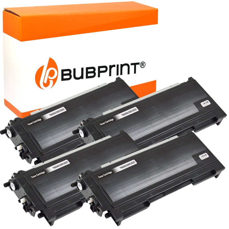 Bubprint Bubprint 4x Toner kompatibel für Brother TN-2000 black DCP-7010 Fax 2920 ML