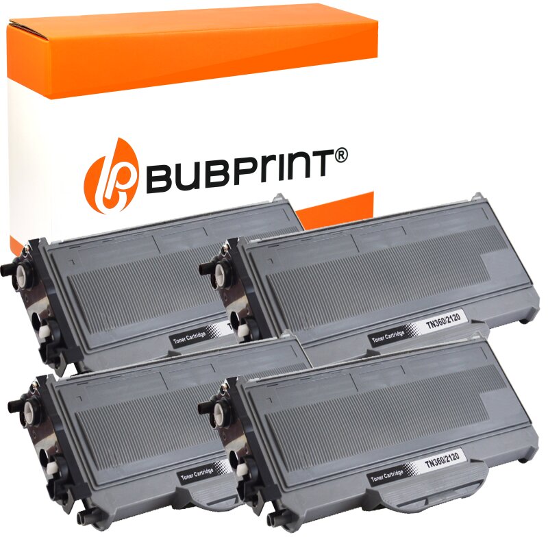 Bubprint Bubprint 4x Toner kompatibel für Brother TN-2120 (2.600 S.) black DCP-7030 HL-2170