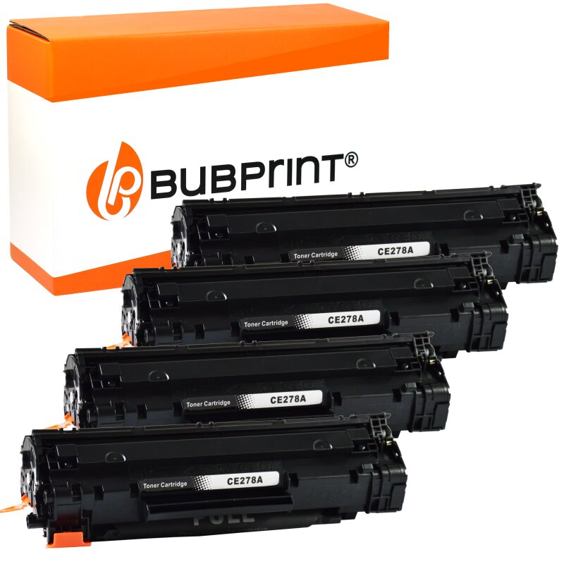 Bubprint Bubprint 4x Toner kompatibel für HP CE278A black LaserJet P 1566 LaserJet Pro M 1530 MFP Series