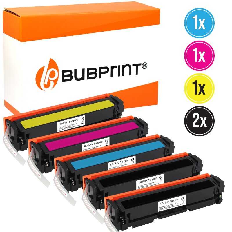 Bubprint Bubprint 5 Toner kompatibel für Canon 045H Set