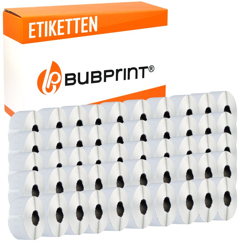 Bubprint Bubprint 50x Etikettenrolle kompatibel für Dymo 11355 S0722550 51x19mm SET