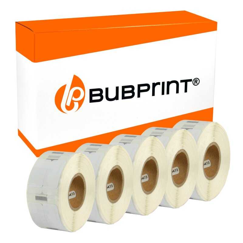 Bubprint Bubprint 5x Etikettenrolle kompatibel für Dymo 11353 S0722530 25x13mm SET