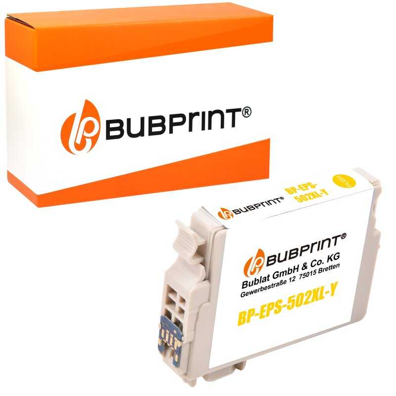 Bubprint Bubprint Druckerpatrone Gelb kompatibel für Epson 502XL XP 5100 WF-2860DWF WF-2865DWF Neue Chip Version