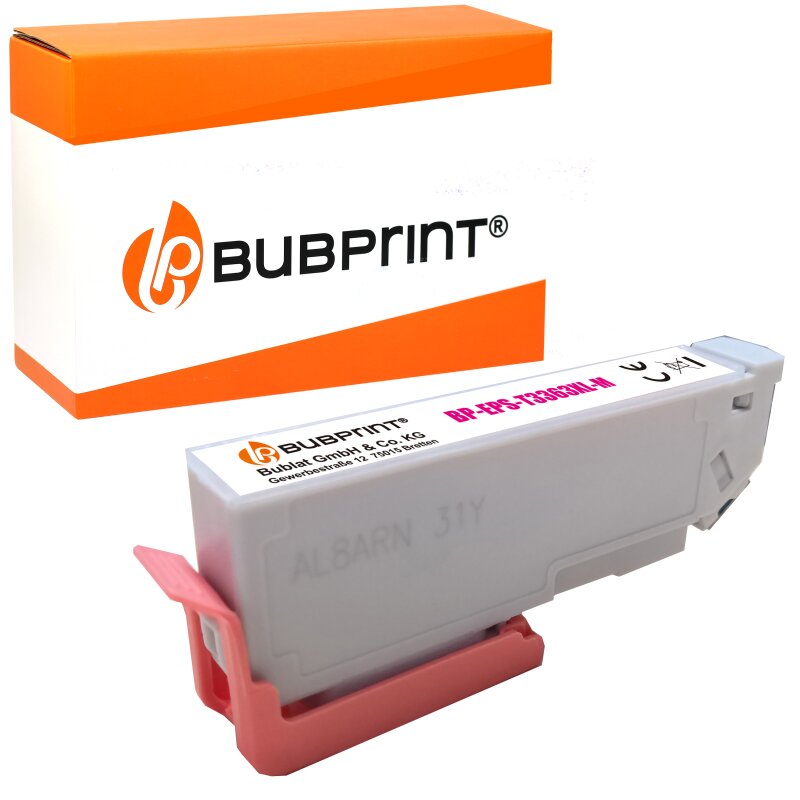 Bubprint Bubprint Druckerpatrone kompatibel für Epson T3363 33XL für Expression Premium XP-530 XP-540 XP-630 XP-635 XP-640 XP-645 XP-830 XP-900 Magenta Neue Chip Version