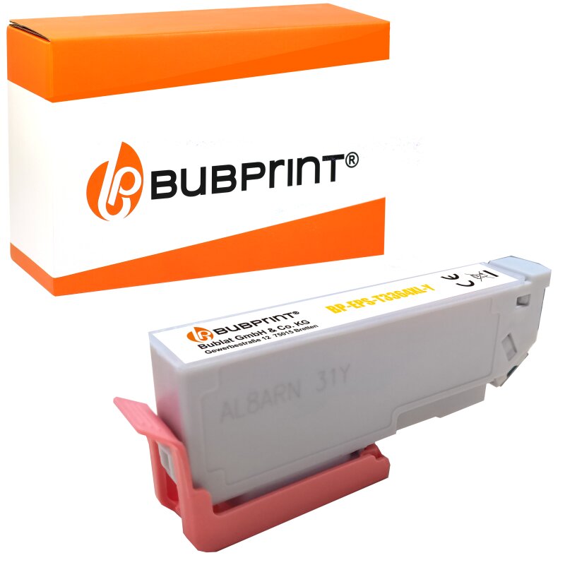 Bubprint Bubprint Druckerpatrone kompatibel für Epson T3364 33XL für Expression Premium XP-530 XP-540 XP-630 XP-635 XP-640 XP-645 XP-830 XP-900 Yellow Gelb Neue Chip Version