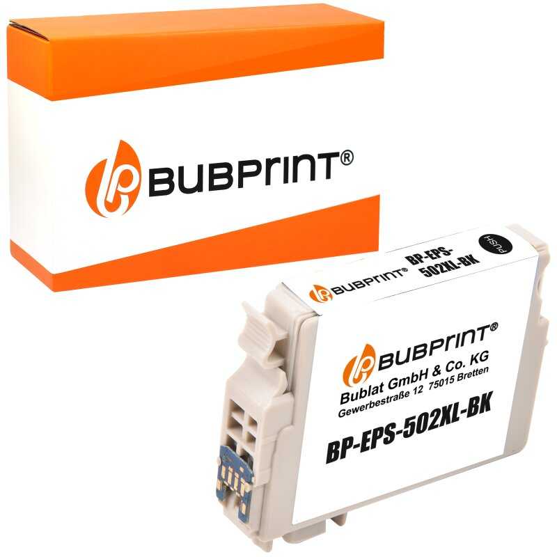 Bubprint Bubprint Druckerpatrone Schwarz kompatibel für Epson 502XL XP 5100 WF-2860DWF WF-2865DWF Neue Chip Version