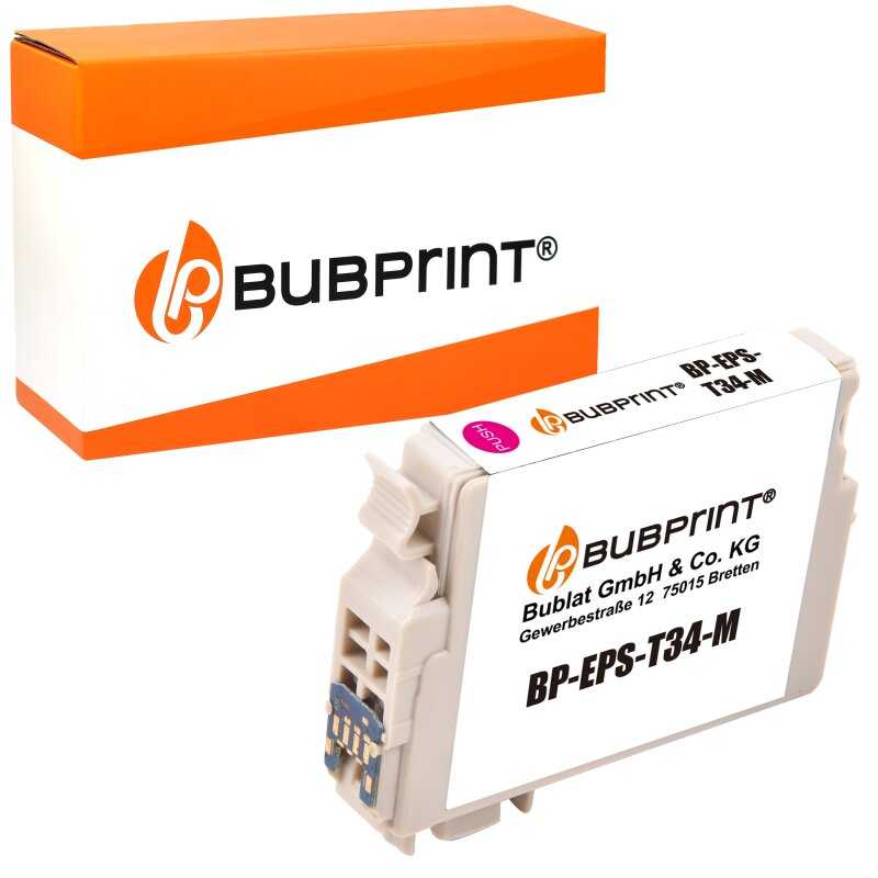 Bubprint Bubprint Druckerpatrone XL Magenta kompatibel für Epson WorkForce Pro WF-3720 WF-3725 DWF Neue Chip Version