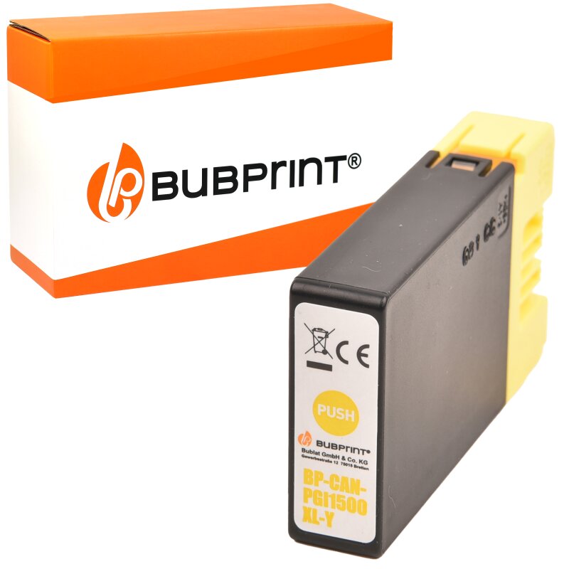 Bubprint Bubprint Druckerpatrone yellow kompatibel für Canon PGI-1500 XL