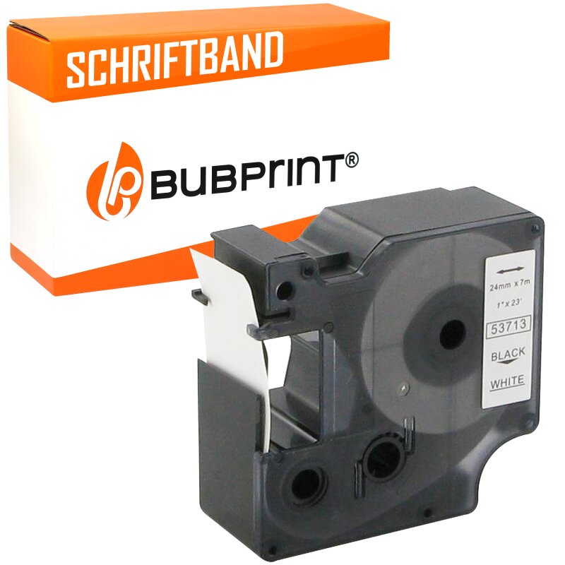 Bubprint Bubprint Schriftband kompatibel für Dymo 53713 schwarz auf weiss 24mm x 7m Labelmanager 450 Series 500 TS