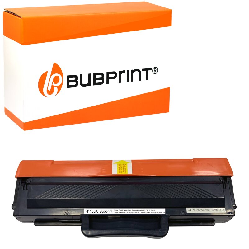 Bubprint Bubprint Toner kompatibel für HP 106A W1106A MIT CHIP Schwarz