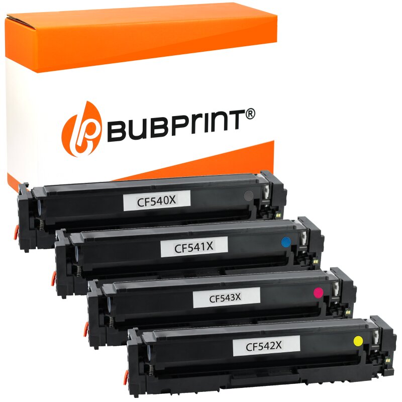 Bubprint Bubprint Toner kompatibel für HP CF540X – 543X 4er Set für Color LaserJet Pro M280 M281