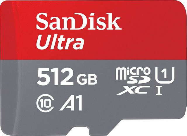 Sandisk Ultra® microSDXC 512GB Speicherkarte (512 GB, UHS-I Class 10, 120 MB/s Lesegeschwindigkeit)