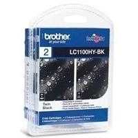 Brother LC1100HY-BK – Druckerpatrone – Hohe Ergiebigkeit – 2 x Schwarz – 900 Seiten – Blisterverpackung (LC1100HYBKBP2DR)