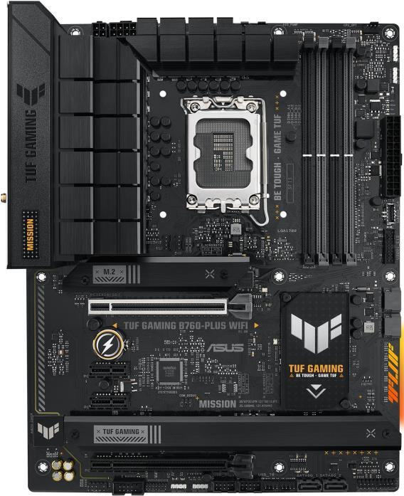 ASUS TUF Gaming B760-Plus WIFI – Intel – LGA 1700 – Intel® Celeron® – Intel® Core i3 – Intel® Core i5 – Intel® Core i7 – Intel® Core i9 – LGA 1700 – DDR4-SDRAM – 128 GB (90MB1ET0-M0EAY0)