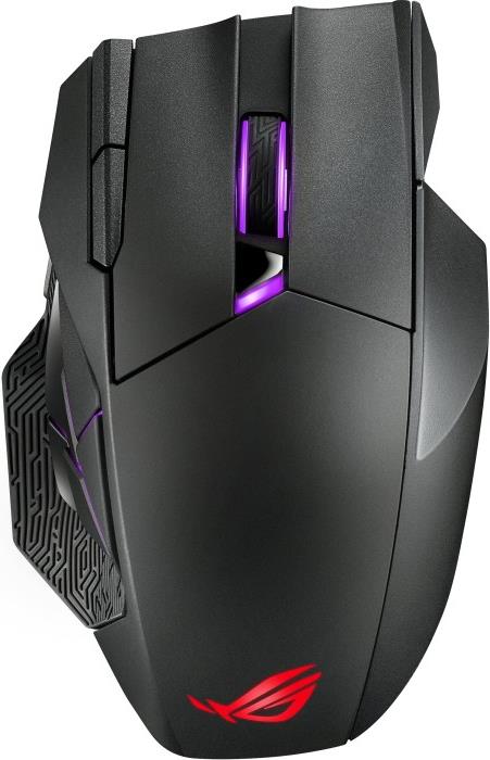 ASUS ROG Spatha X – Maus – Für Rechtshänder – optisch – 12 Tasten – kabellos, kabelgebunden – USB, 2.4 GHz – Schwarz (B-Ware)