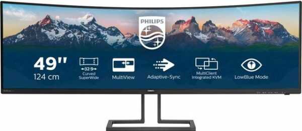 Philips Brilliance Curved SuperWide-LCD-Display im Format 32:9 P-Line PHILIPS 498P9Z 124 cm (48