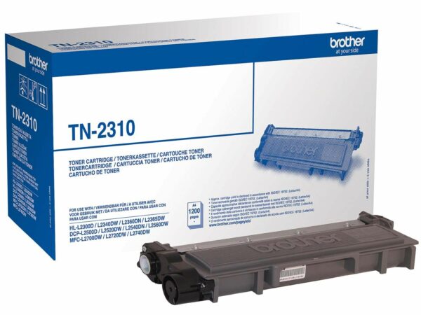 Die originale Brother Tonerkartusche TN-2310 ist für verschiedene Brother Laserdrucker und Multifunktionsgeräte geeignet. Die hochwertige Markenqualität ermöglicht mikrofeine Ausdrucke in Top-Qualität