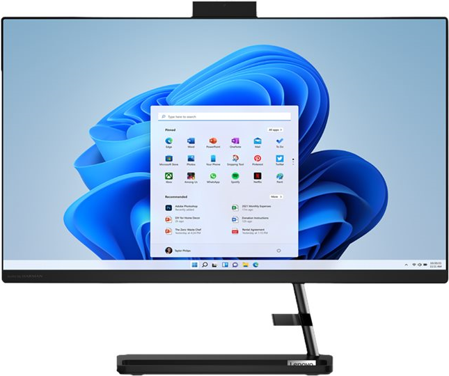 Lenovo IdeaCentre AIO 3 24IAP7 F0GH – All-in-One (Komplettlösung) – mit Ständer – Core i3 1220P / 1.5 GHz – RAM 8 GB – SSD 512 GB – NVMe – UHD Graphics – GigE, Bluetooth 5.2 – WLAN: 802.11a/b/g/n/ac/ax, Bluetooth 5.2 – Win 11 Home – Monitor: LED 60.5 cm (23.8) 1920 x 1080 (Full HD) – Tastatur: Deutsch – Schwarz – TopSeller – mit 3 Monate Lenovo Premium Care