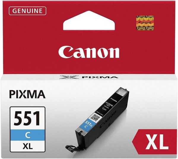 Canon Tintenpatrone CLI-551C XL Original Cyan 6444B001 Druckerpatrone