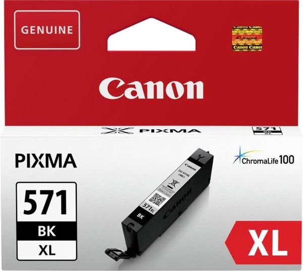 Canon Tintenpatrone CLI-571BK XL Original Foto Schwarz 0331C001 Druckerpatrone