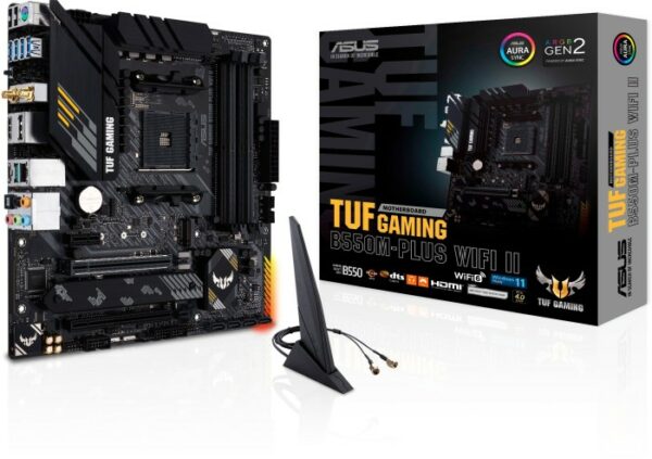 Kurzinfo: ASUS TUF GAMING B550M-PLUS WIFI II - Motherboard - micro ATX - Socket AM4 - AMD B550 Chipsatz - USB-C Gen2