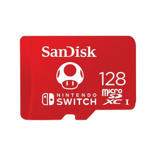 SanDisk microSDXC Speicherkarte Extreme 128GB Nintendo Switch Rot/Weiß  Die offiziell lizenzierte SanDisk microSDXC-Karte für die Nintendo Switch ist ein zuverlässiger