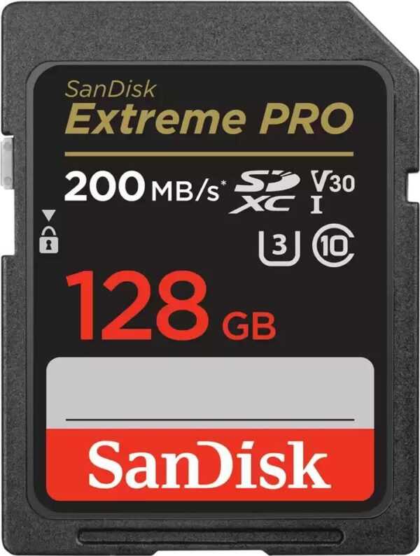 Kurzinfo: SanDisk Extreme Pro - Flash-Speicherkarte - 128 GB - Video Class V30 / UHS-I U3 / Class10 - SDXC UHS-I Gruppe Flash-Speicher Hersteller SanDisk Hersteller Art. Nr. SDSDXXD-128G-GN4IN Modell Extreme Pro EAN/UPC 0619659188634 Produktbeschreibung: SanDisk Extreme Pro - Flash-Speicherkarte - 128 GB - SDXC UHS-I Produkttyp Flash-Speicherkarte Formfaktor SDXC UHS-I Speicherkarte Speicherkapazität 128 GB Geschwindigkeit Video Class V30 / UHS-I U3 / Class10 Software inbegriffen RescuePRO Deluxe (2 Jahre Download) Ausführliche Details Allgemein Produkttyp Flash-Speicherkarte Speicherkapazität 128 GB Speicher Geschwindigkeitsklasse Video Class V30 / UHS-I U3 / Class10 Lesegeschwindigkeit Bis zu 200 MB/s Schreibgeschwindigkeit Bis zu 90 MB/s Formfaktor SDXC UHS-I Speicherkarte Besonderheiten Stoßfest