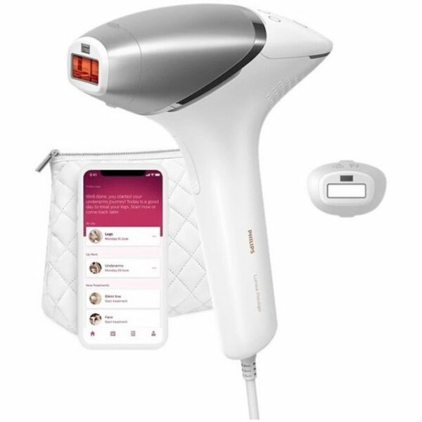 SenseIQ TechnologieLumea Prestige verfügt über fünf leicht anzupassende Lichteinstellungen. Unser SmartSkin Sensor erkennt den Hautton und unterstützt Sie bei der Auswahl der angenehmsten Einstellung.Philips Lumea IPL-AppUnsere kostenlose Coaching-App hilft Ihnen