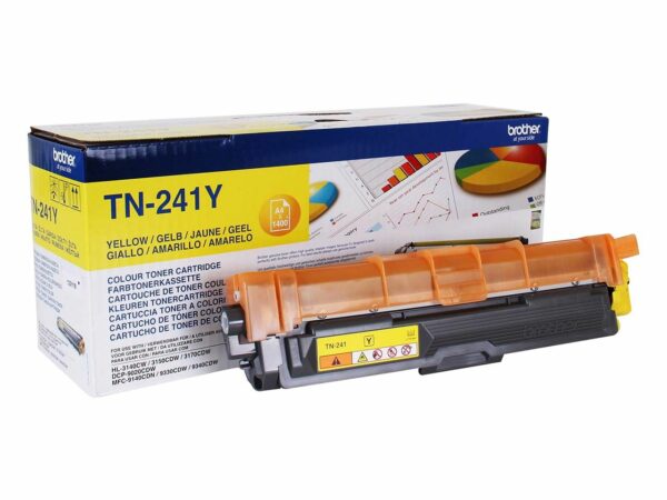 Die originale Brother Tonerkassette TN-241Y ist für mehrere Brother Laserdrucker und Multifunktionscenter geeignet. Passend für die Modelle DCP-9020CDW