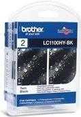 Brother LC1100HYBKBP2 – Mit hoher Kapazität – Schwarz – original – Blisterverpackung – Tintenpatrone – für Brother DCP-6690CW, MFC-5890CN, MFC-6490CW