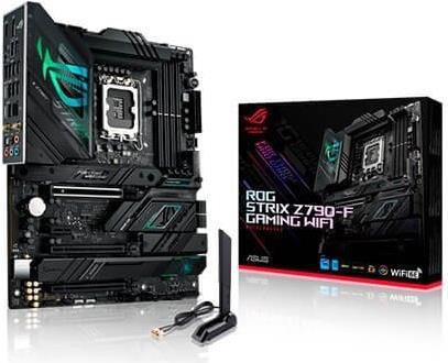 ASUS ROG Strix Z790-F Gaming WiFi – Motherboard – ATX – LGA1700-Sockel – Z790 Chipsatz – USB 3,2 Gen 1, USB 3,2 Gen 2, USB-C 3,2 Gen2, USB-C 3,2 Gen 2×2 – 2,5 Gigabit LAN, Wi-Fi, Bluetooth – Onboard-Grafik (CPU erforderlich) – HD Audio (8-Kanal) (90MB1CP0-M0EAY0)